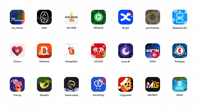 Новогодний вайб с 399 новогодними иконками приложений