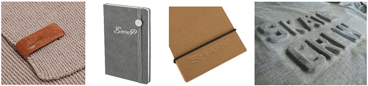 примеры различных видов тиснения на разных поверхностях 