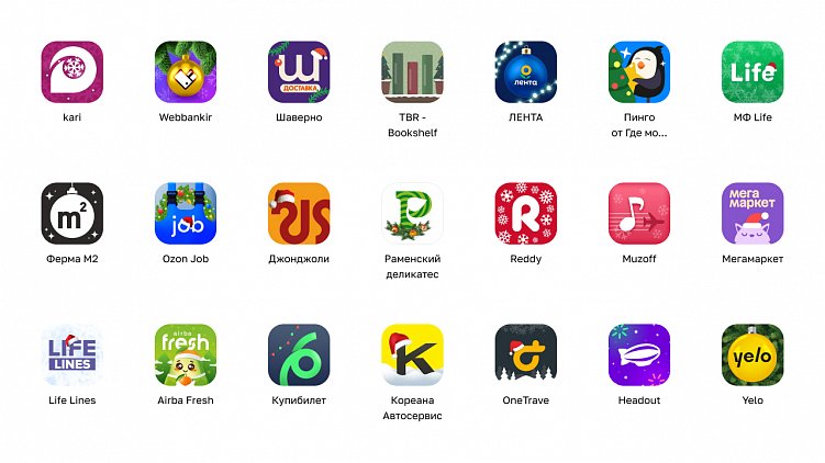 Новогодний вайб с 399 новогодними иконками приложений