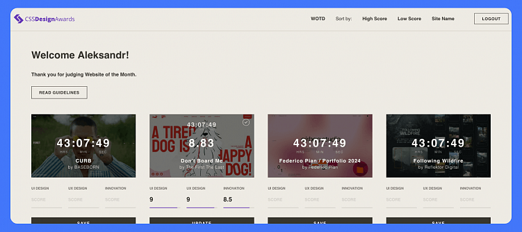 Дайджест CSS Design Awards. Выбираем &quot;Сайт Месяца&quot;. Сентябрь 2024