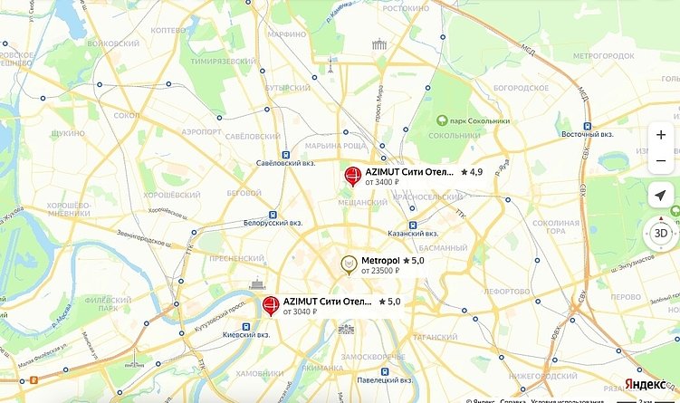 Продвижение отелей и гостиниц в Яндекс.Картах и 2ГИС. ТОП в геосервисах