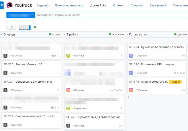 В YouTrack и мы, и заказчики всегда можем увидеть, на каком этапе находится задача