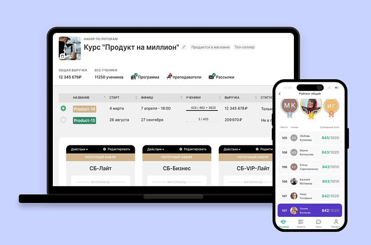Интерфейс платформы. Источник изображения: SOHO.LMS