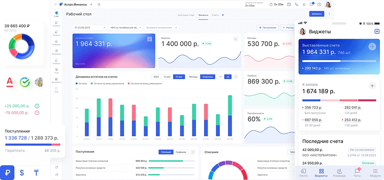 Дашборды в сервисе финучета Аспро.Финансы