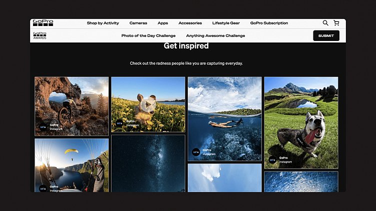 Галерея пользовательского контента, снятого на GoPro