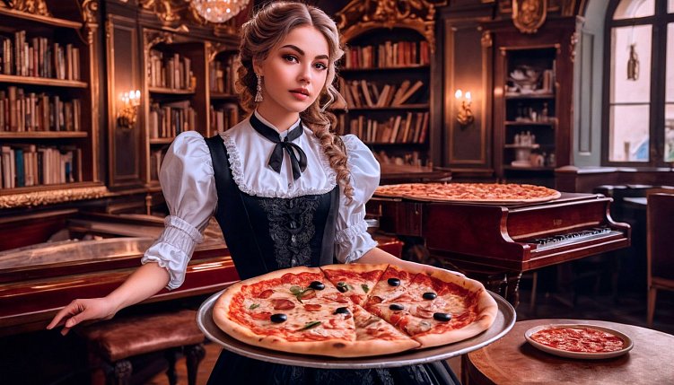 Разработка сайта именно для вас - как пицца из печи. Сгенерировано в Stable Diffusion