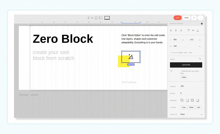 Редактор Тильды
