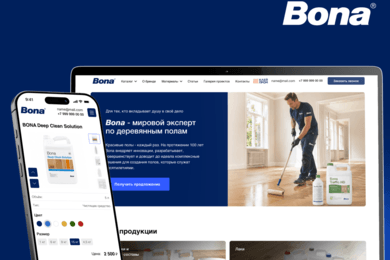Bona - сайт бренда строительных материалов