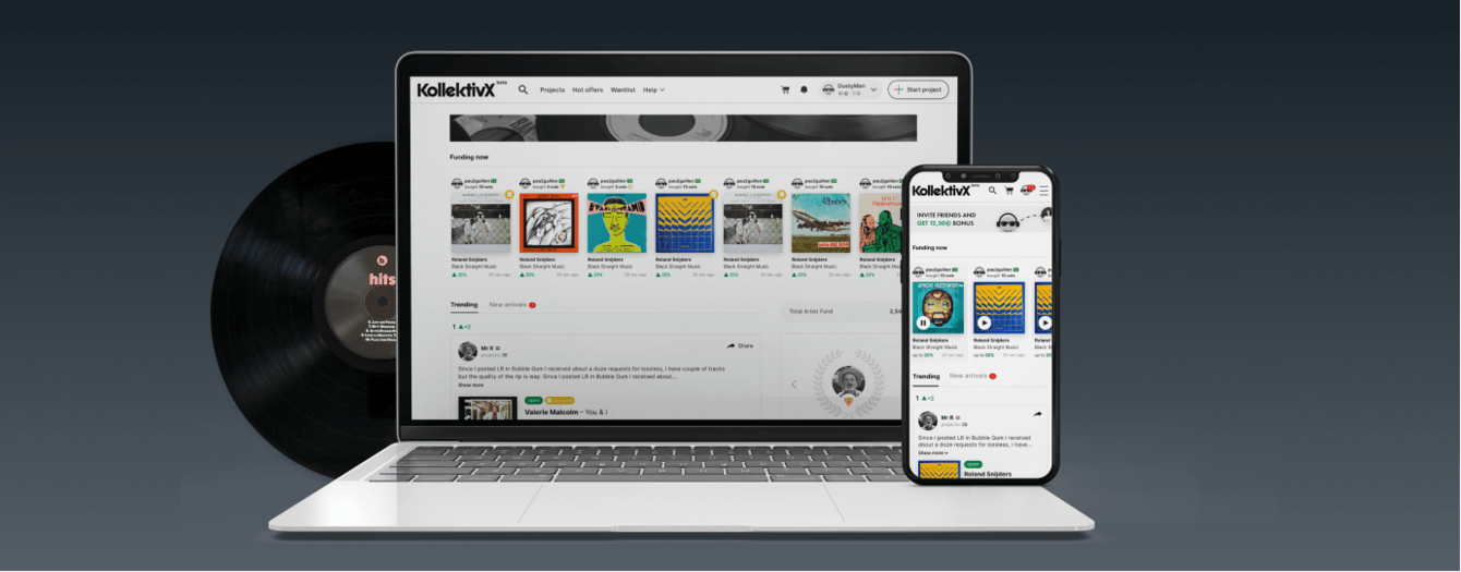 Международная digital-платформа KollektivX для коллективных покупок редкого винила