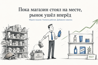Пока магазин стоял на месте, рынок ушёл вперёд