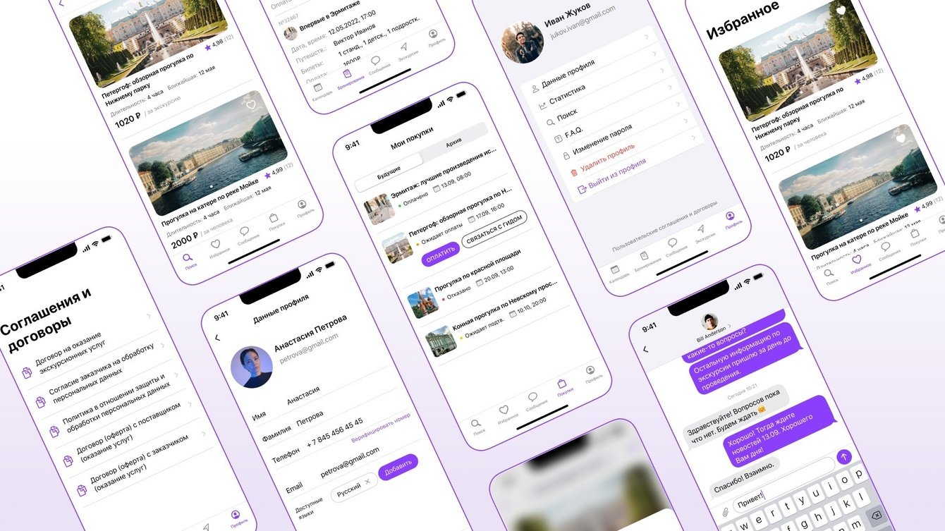 Разработка мобильного приложения для туристической платформы.