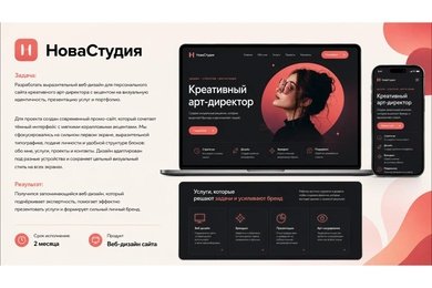 Веб-дизайн сайта-портфолио для арт-директора
