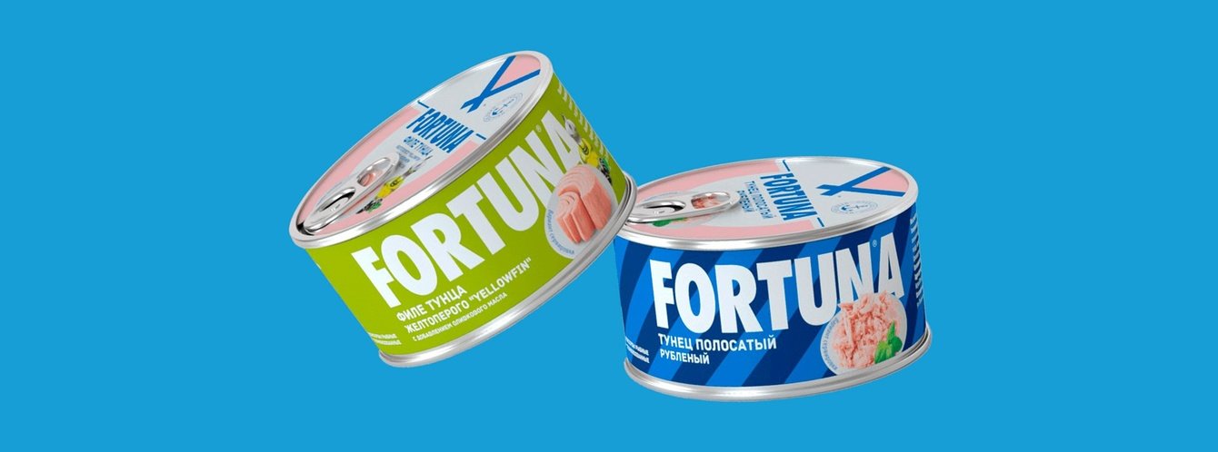 Крупные кусочки тунца, кот и 30 профи в OLV-ролике для FORTUNA