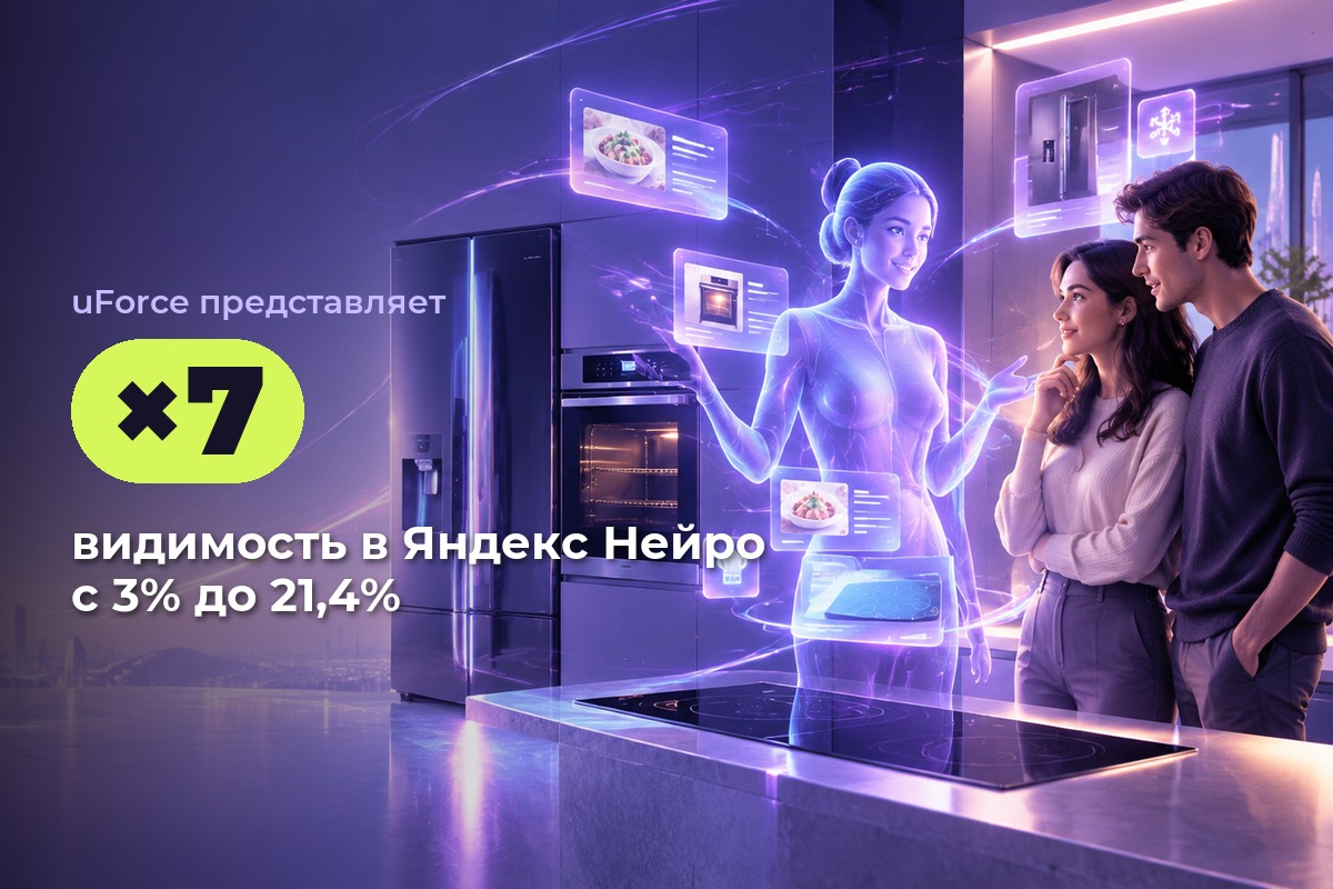 Видимость в Яндекс Нейро с 3% до 21,4% за 4 месяца для производителя бытовой техники