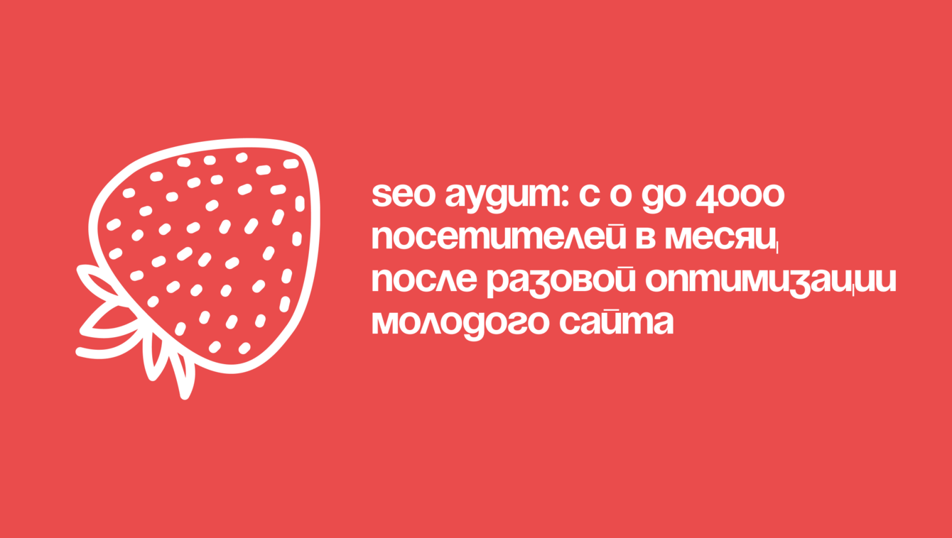 SEO аудит: с 0 до 4000 посетителей в месяц после разовой оптимизации молодого сайта