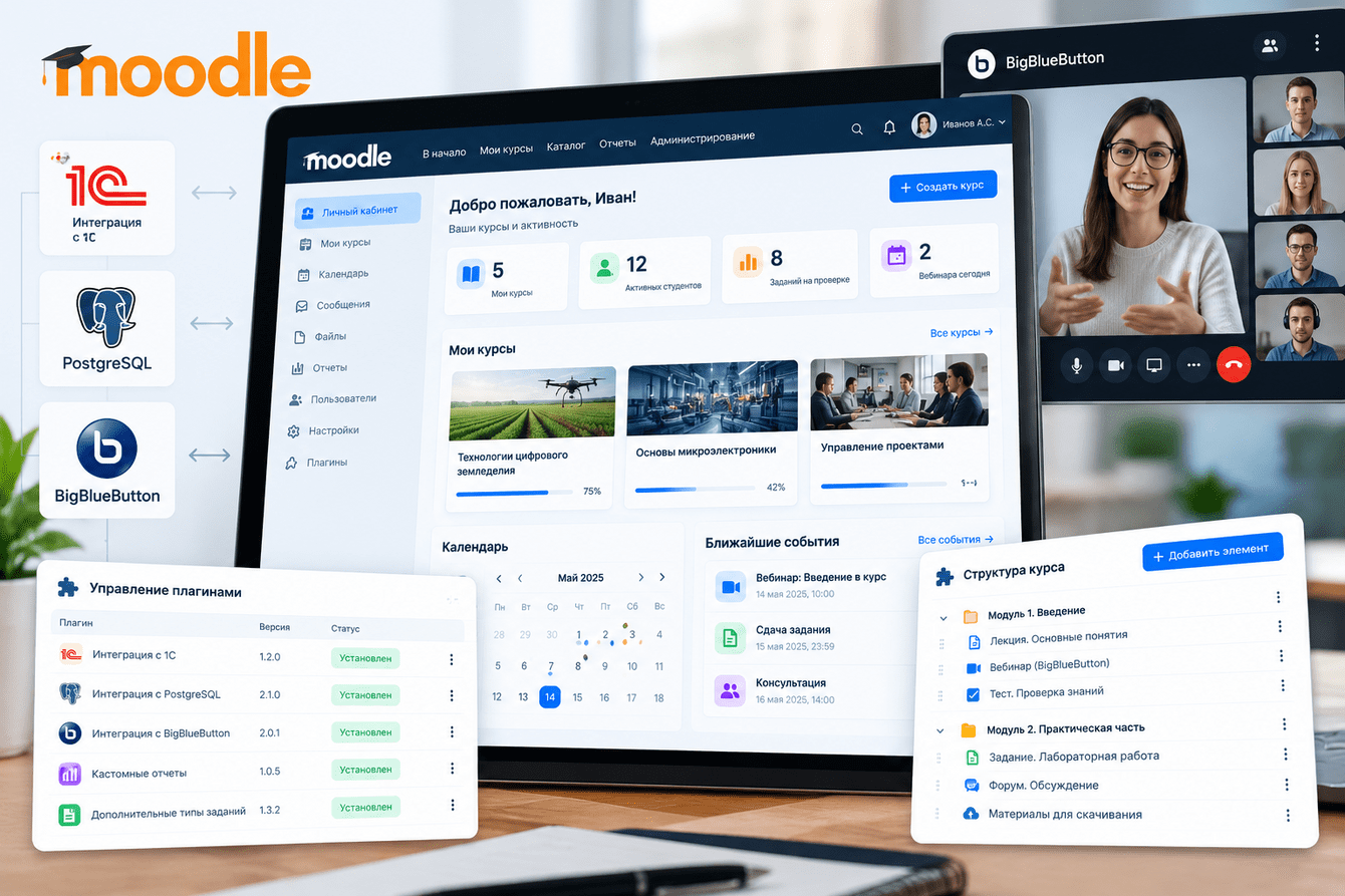 Развитие образовательной платформы Moodle и интеграция с информационными системами университета