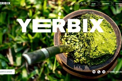 Интернет-магазин с личным кабинетом, реферальной и бонусной системами для компании Yerbix.