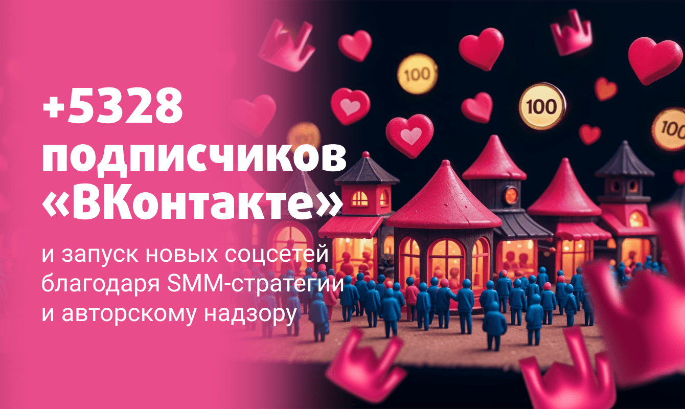 +5328 подписчиков «ВКонтакте» и запуск новых соцсетей благодаря SMM-стратегии и авторскому надзору