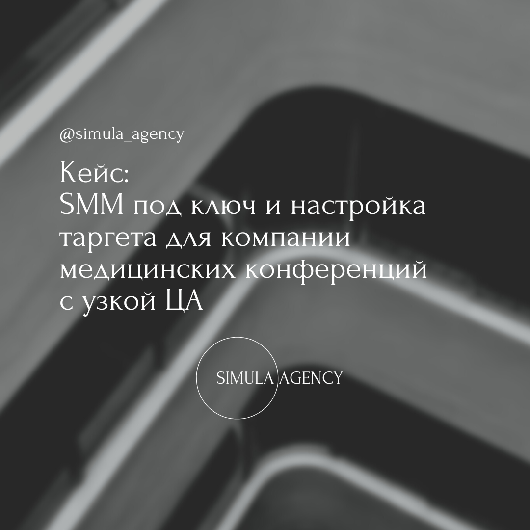 SMM под ключ и настройка таргета для компании медицинских конференций с узкой ЦА