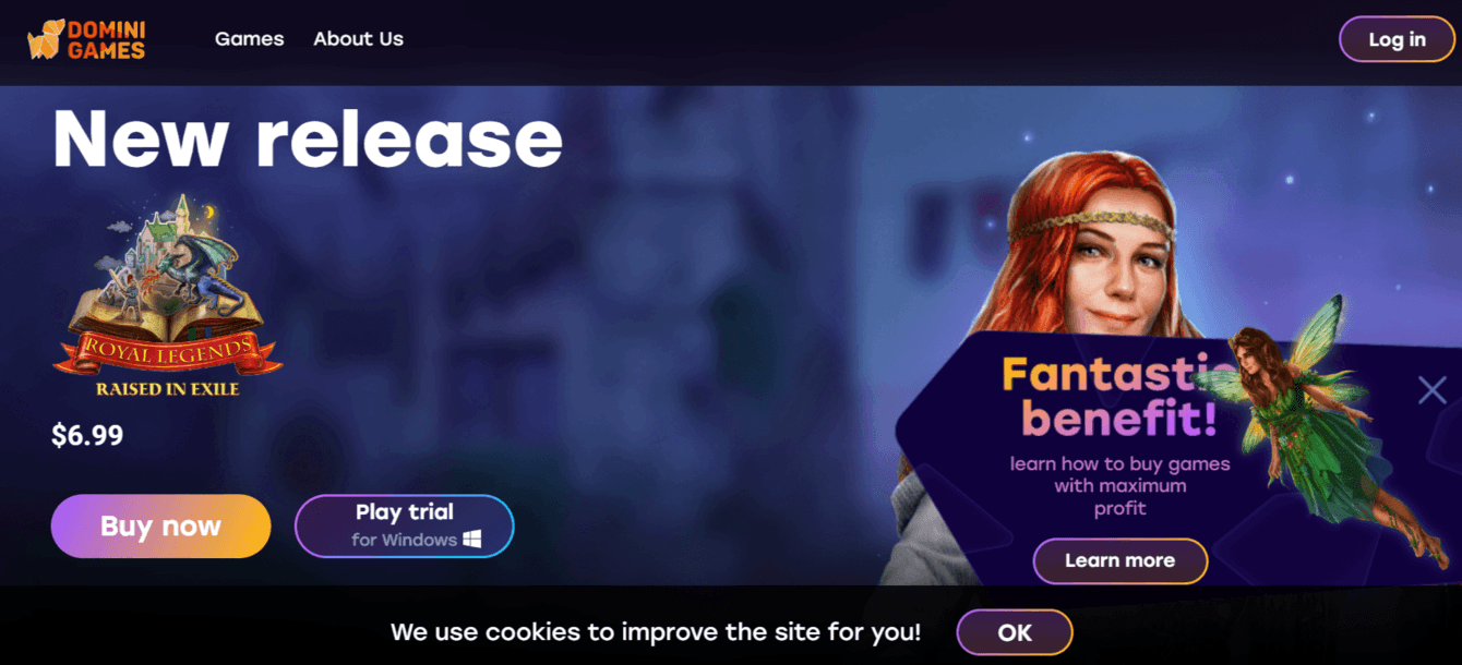 Разработка продающего сайта игровой студии