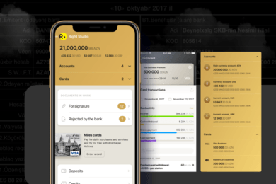 Интерфейс интернет‑банка Premium Bank