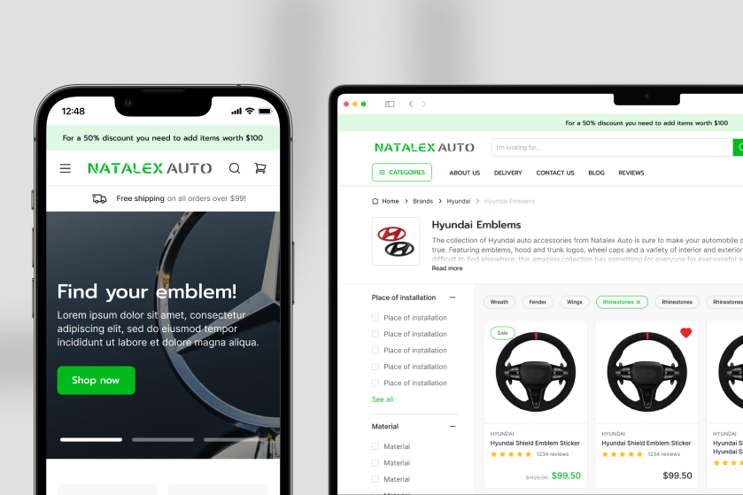 Полный перезапуск интернет-магазина Natalex Auto