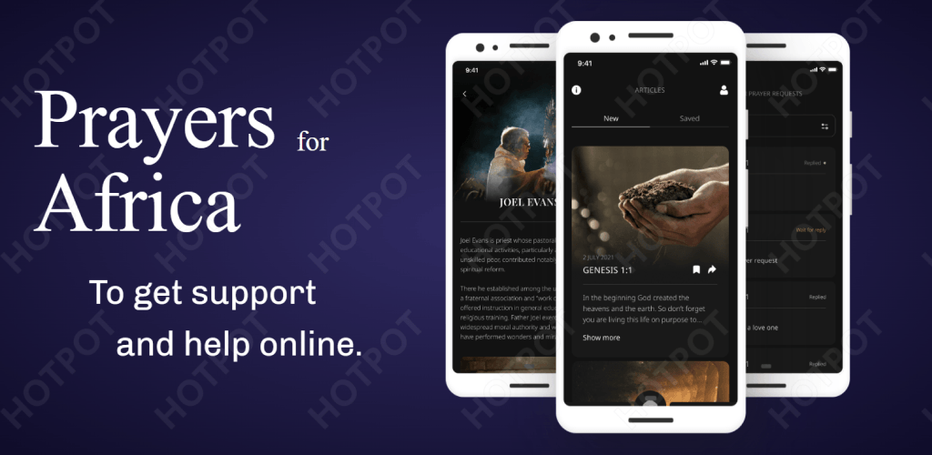 Мобильное приложение - Молитвы за Африку