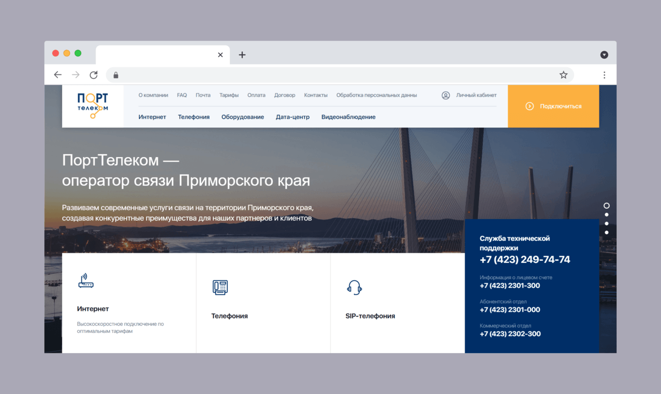Российская телекоммуникационная компания "Порт Телеком"