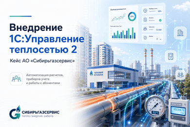 10000 лицевых счетов и расчет менее часа: как АО «Сибирьгазсервис» перевело теплоснабжение в 1С