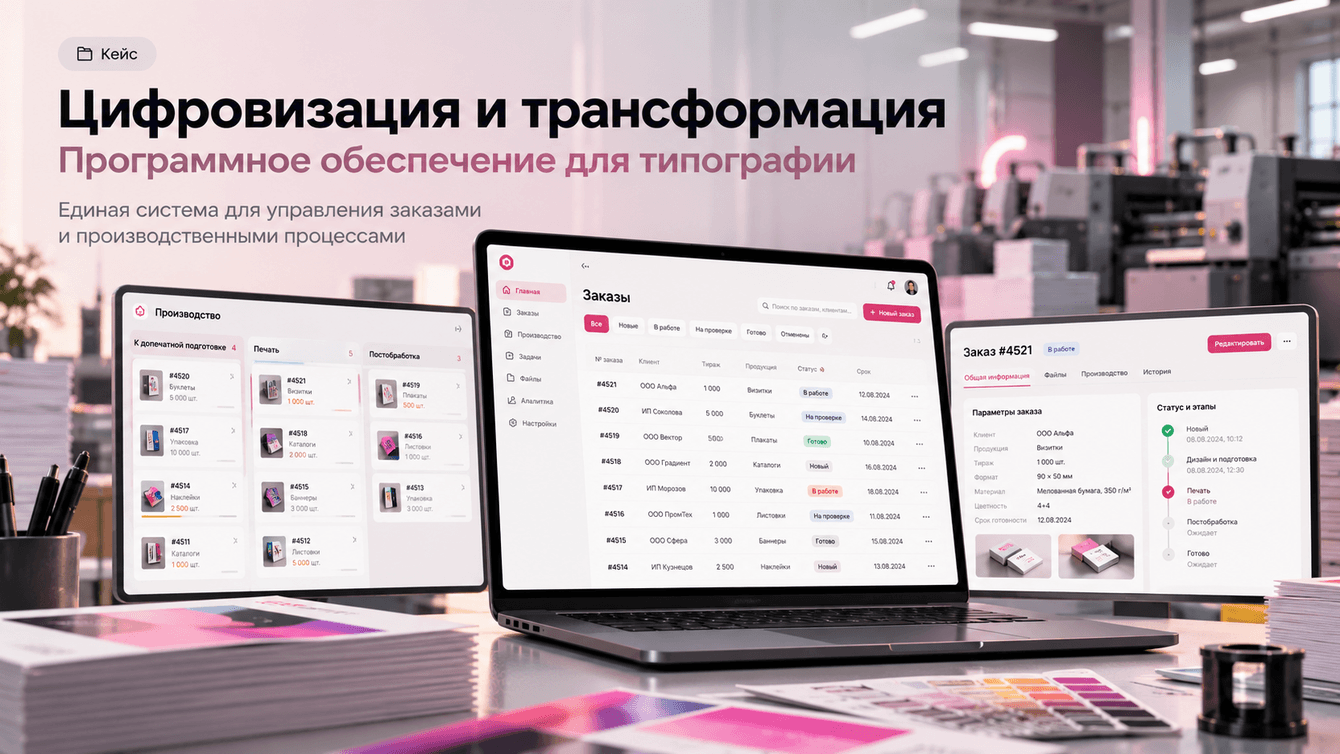 Единая система, которая объединит ключевые процессы типографии