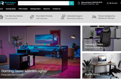 Разработка интернет-магазина Rest Relax Gaming - SHOPIFY