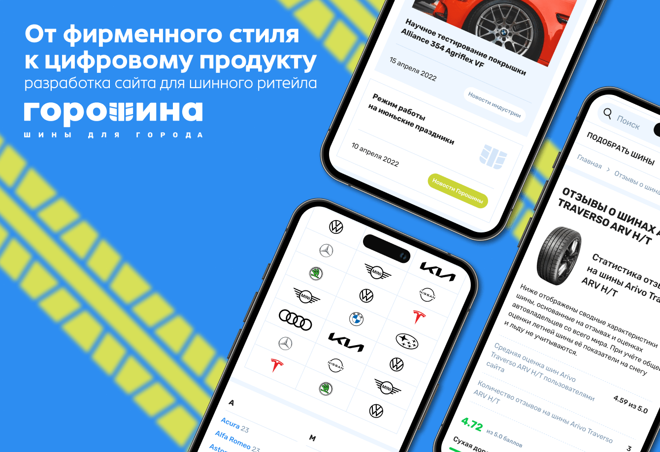 От фирменного стиля к цифровому продукту: разработка сайта для шинного ритейла