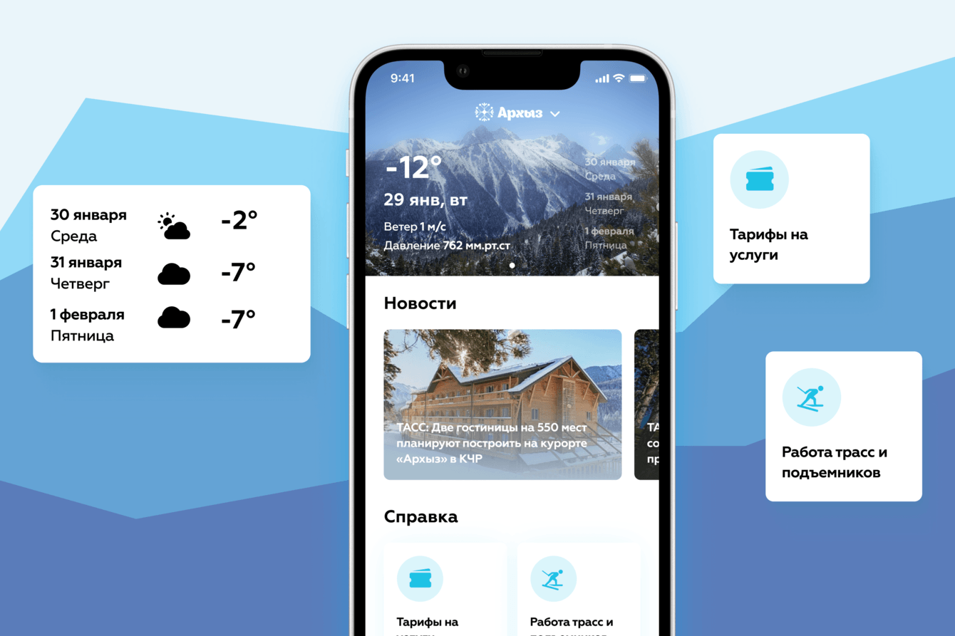 Мобильное приложение «Курорты Северного Кавказа»