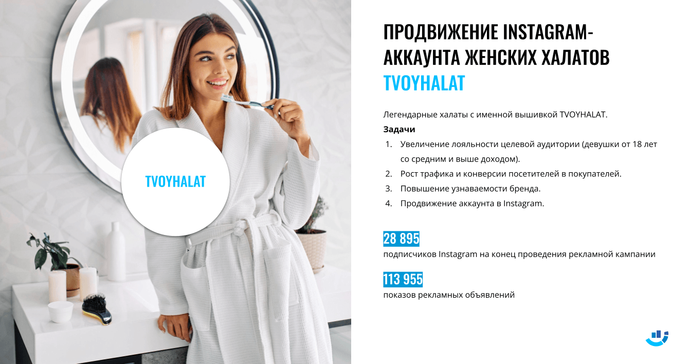 [Кейс] Халаты и пижамы. Интернет-продвижение Instagram-аккаунта «Твой Халат»