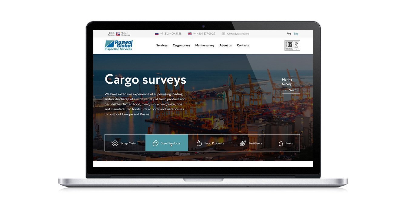 Имиджевый сайт компании Ruswal