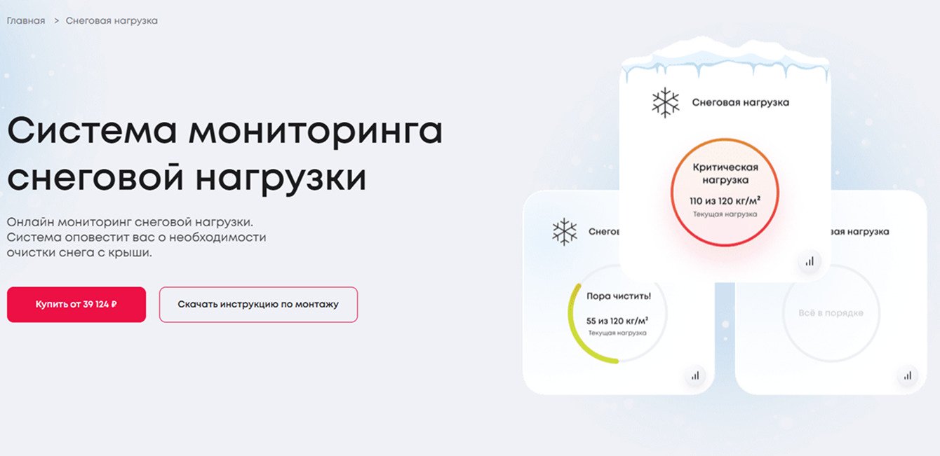 Cервис мониторинга данных с датчиков на объектах недвижимости - «Умная крыша»