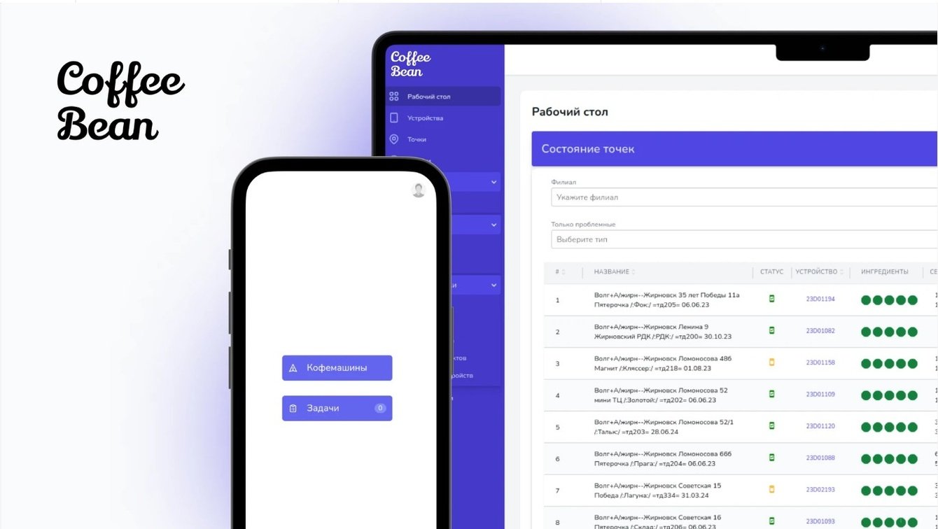 Разработка системы управления вендинговой сетью