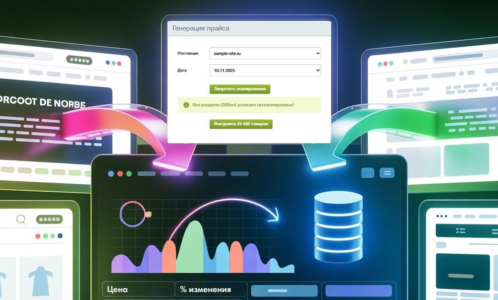 Продвинутый парсер цен сайтов конкурентов