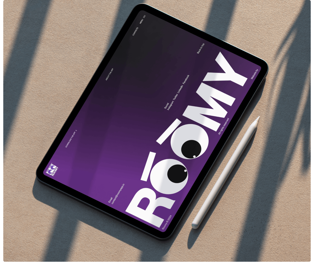 Разработка брендинга и промо-лендинга для приложения Roomy