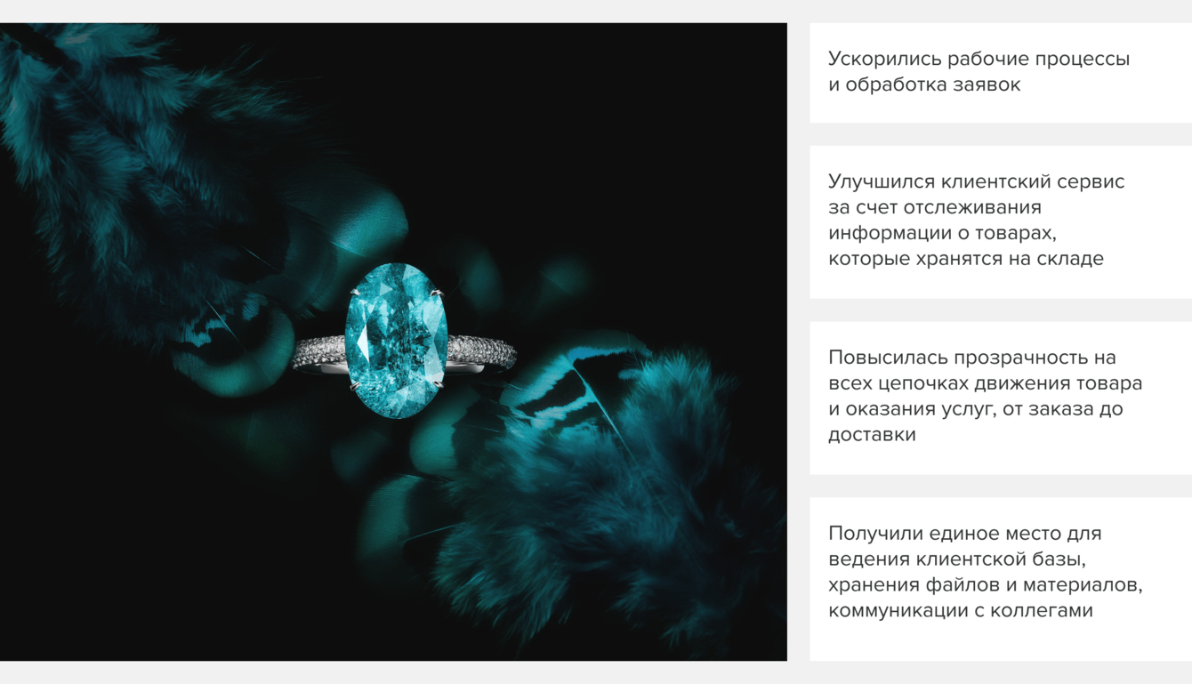 Внедрение Битрикс24 с нуля для ювелирного интернет-магазина