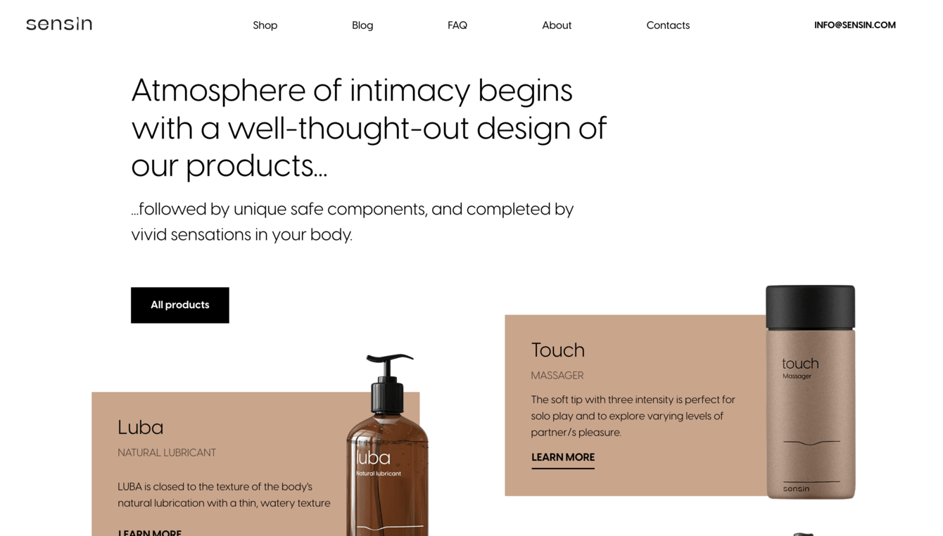 Интернет-магазин Sensin