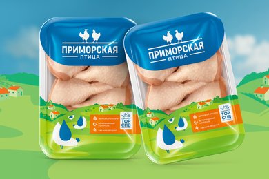 Рестайлинг упаковки бренда мяса птицы 