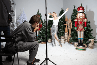 Съемка рождественской коллекции ILONA х CANDYBAE, приуроченной к Новому Году