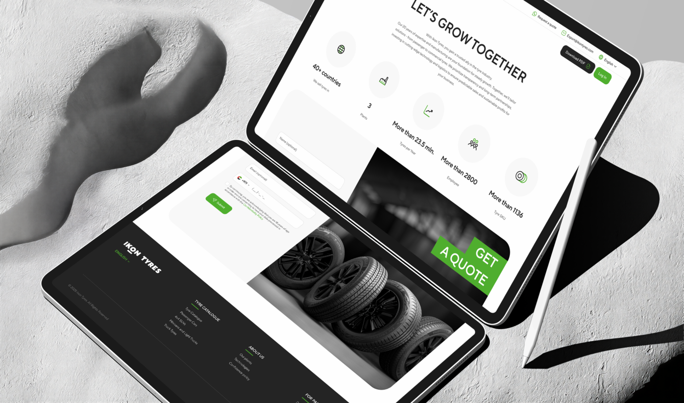 Дизайн сайта B2B.IkonTyres.com