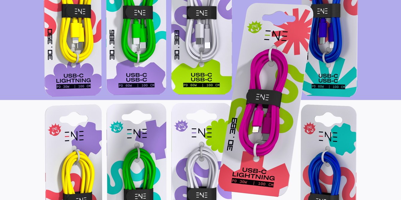 Кабели ENE: Тактильный нео-поп для цифрового поколения