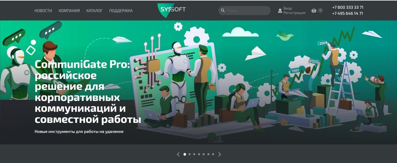 Интернет-магазин по поставки программного обеспечения.