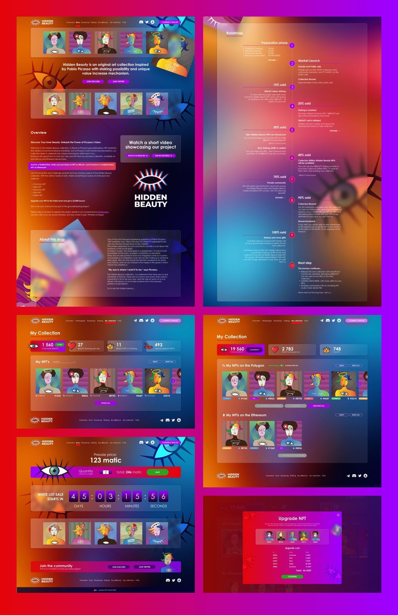 Hidden Beauty — NFT-платформа со стейкингом и мостом