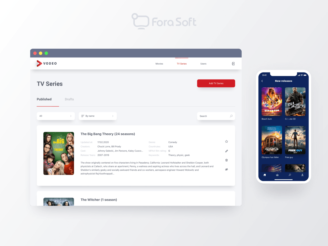 Vodeo -  платформа для публикации, аренды и просмотра видеоконтента