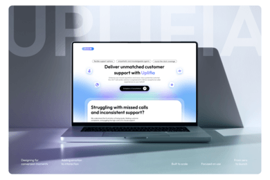 Лендинг для колл-центра Uplifia: когда меньше = больше