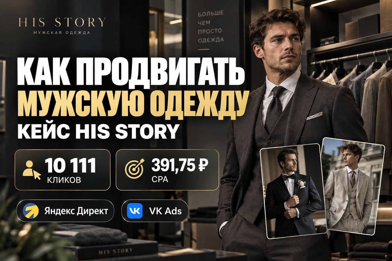 Как продвигать мужскую одежду? Таргетированная реклама+Яндекс.Директ